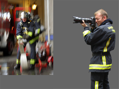 Voici les photographes des pompiers de Paris surnomés le(birp)
